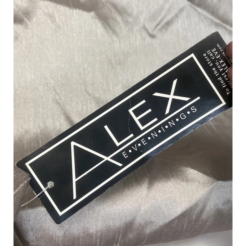 Alex Evenings Formal Suit Womens Size 6 Champagne Shimmer Skirt Jacket Wedding‎ - Image 6