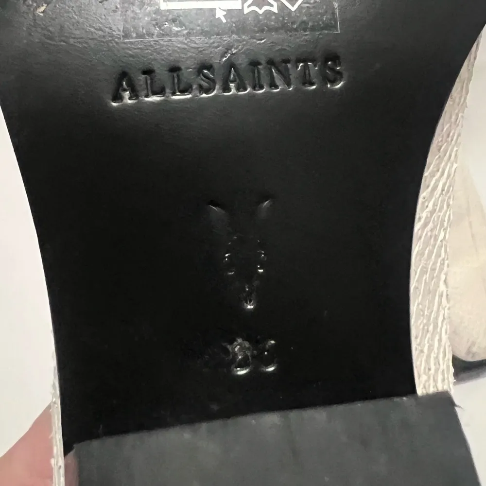 All saints Lenora Boot 36 stone white snake embossed $349 - Image 8