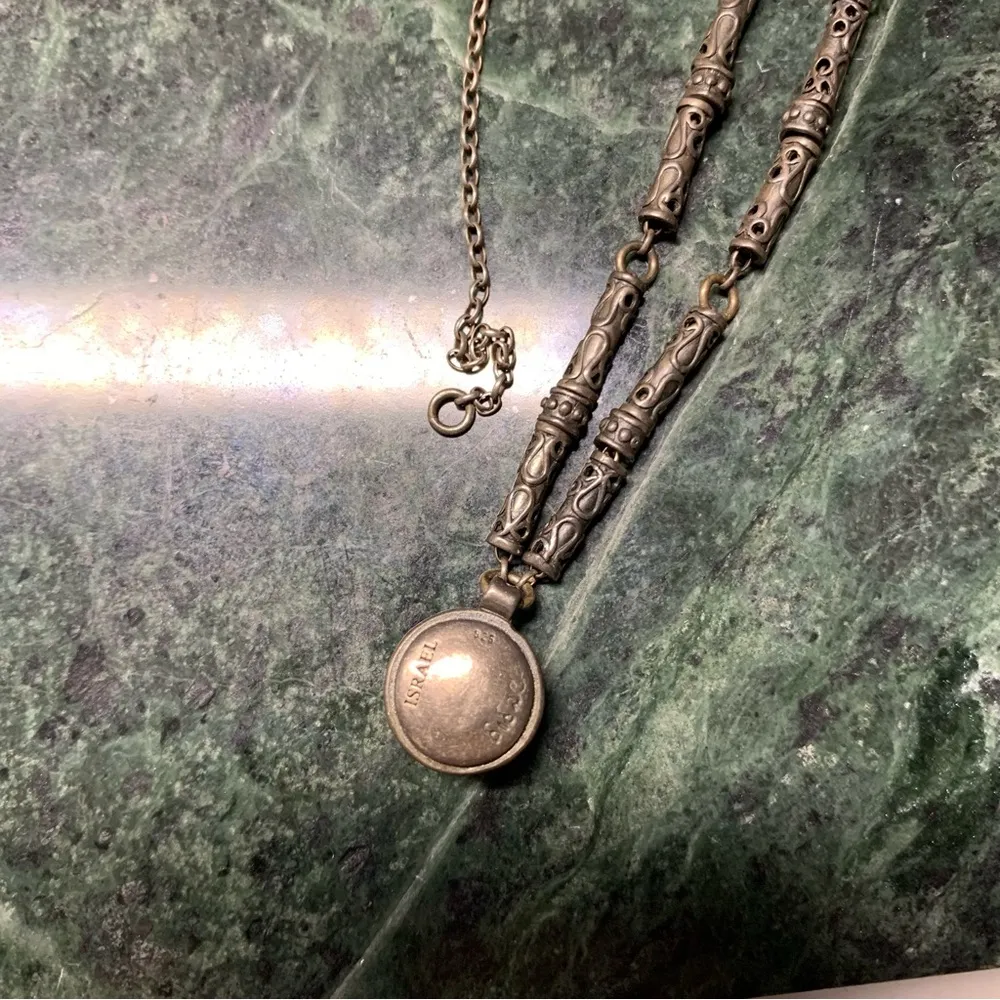 Shablool Israel Sterling Silver Genuine Pearl Necklace 18” 925 - Image 7