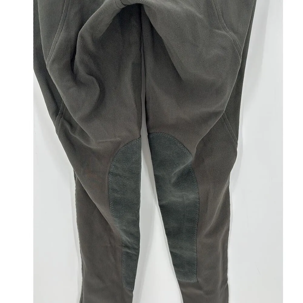 Kerrits Equestrian Riding Pants ribbed Breeches Leggings ultra suede patches - Image 6