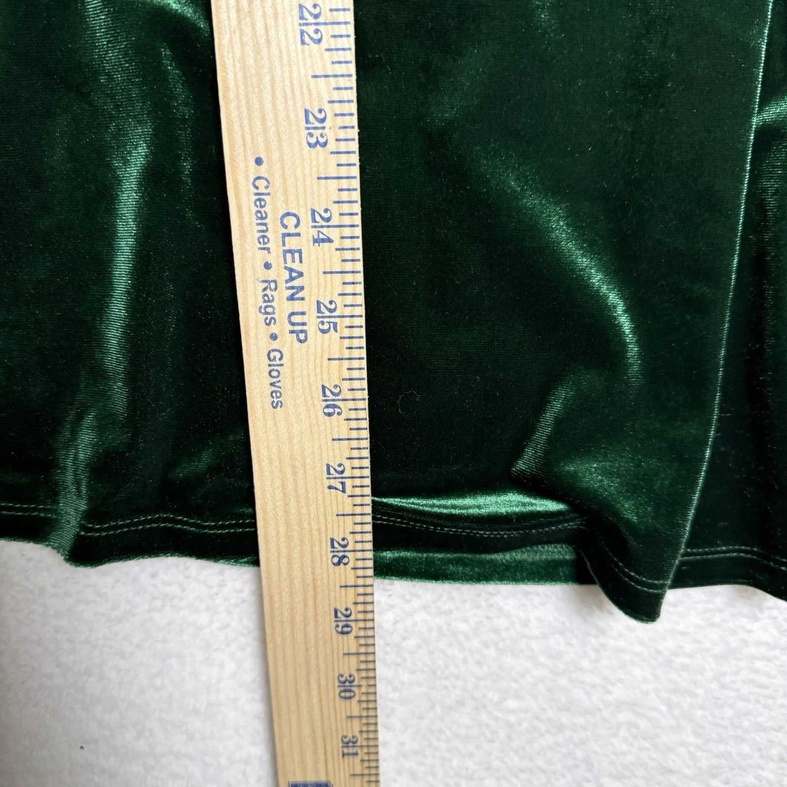 Cocomo Womens Velvet Green Tunic Top Blouse Size M Holiday Festive Size M - Image 6