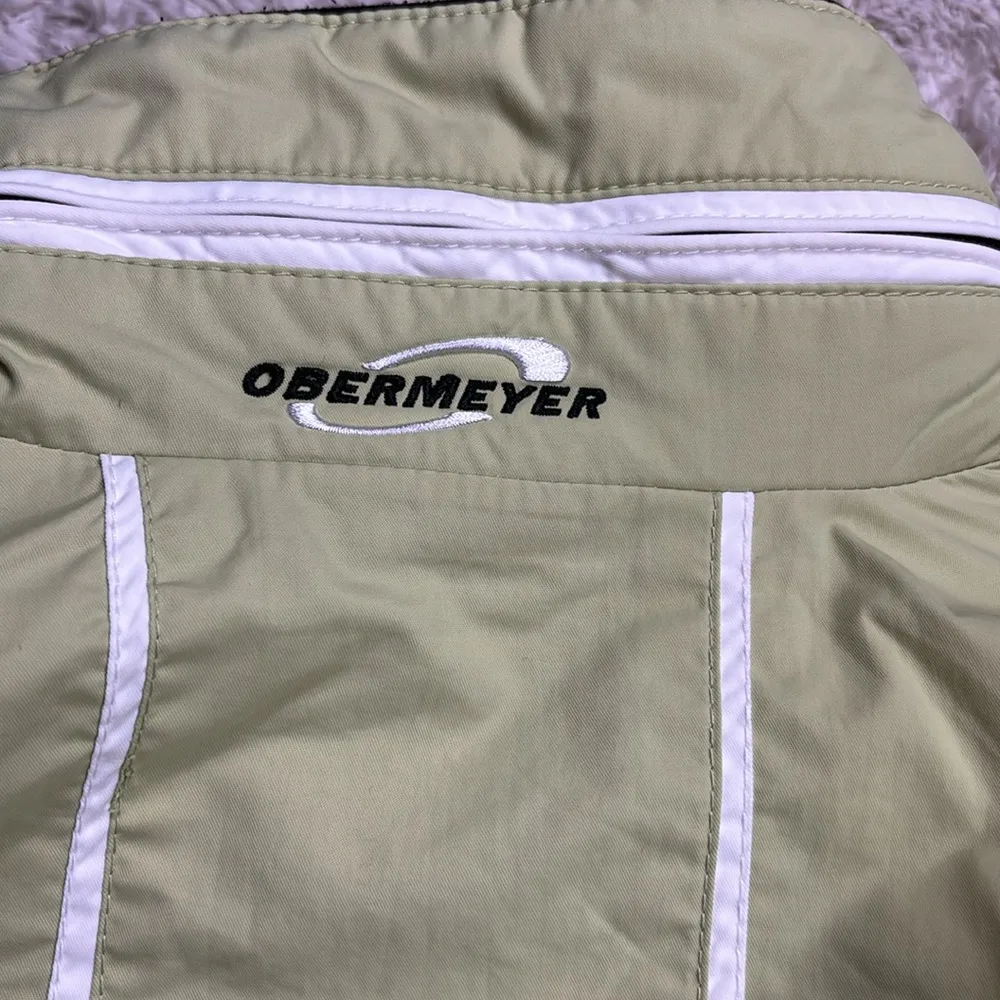 Obermeyer Women's Ski Jacket, Pale Green/White, Size 10 - Image 7
