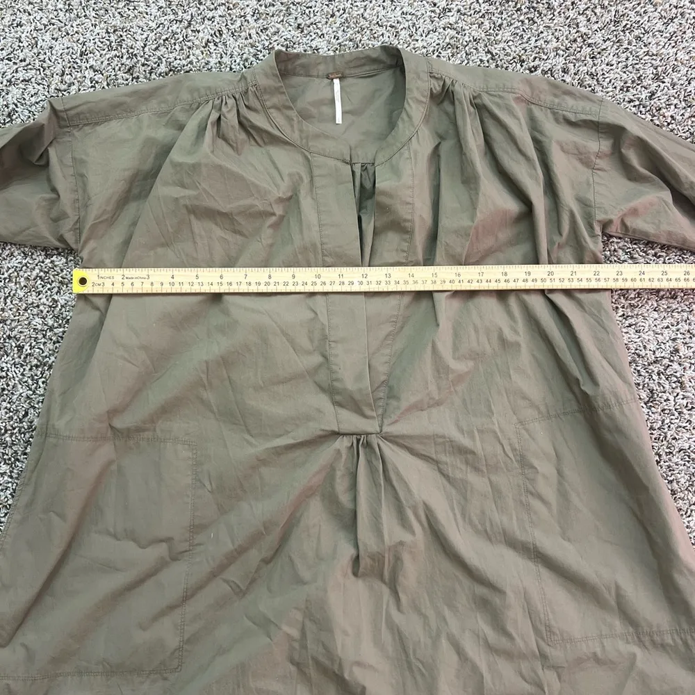 Free People Mini Dress Size Small In Kaki Color - Image 5