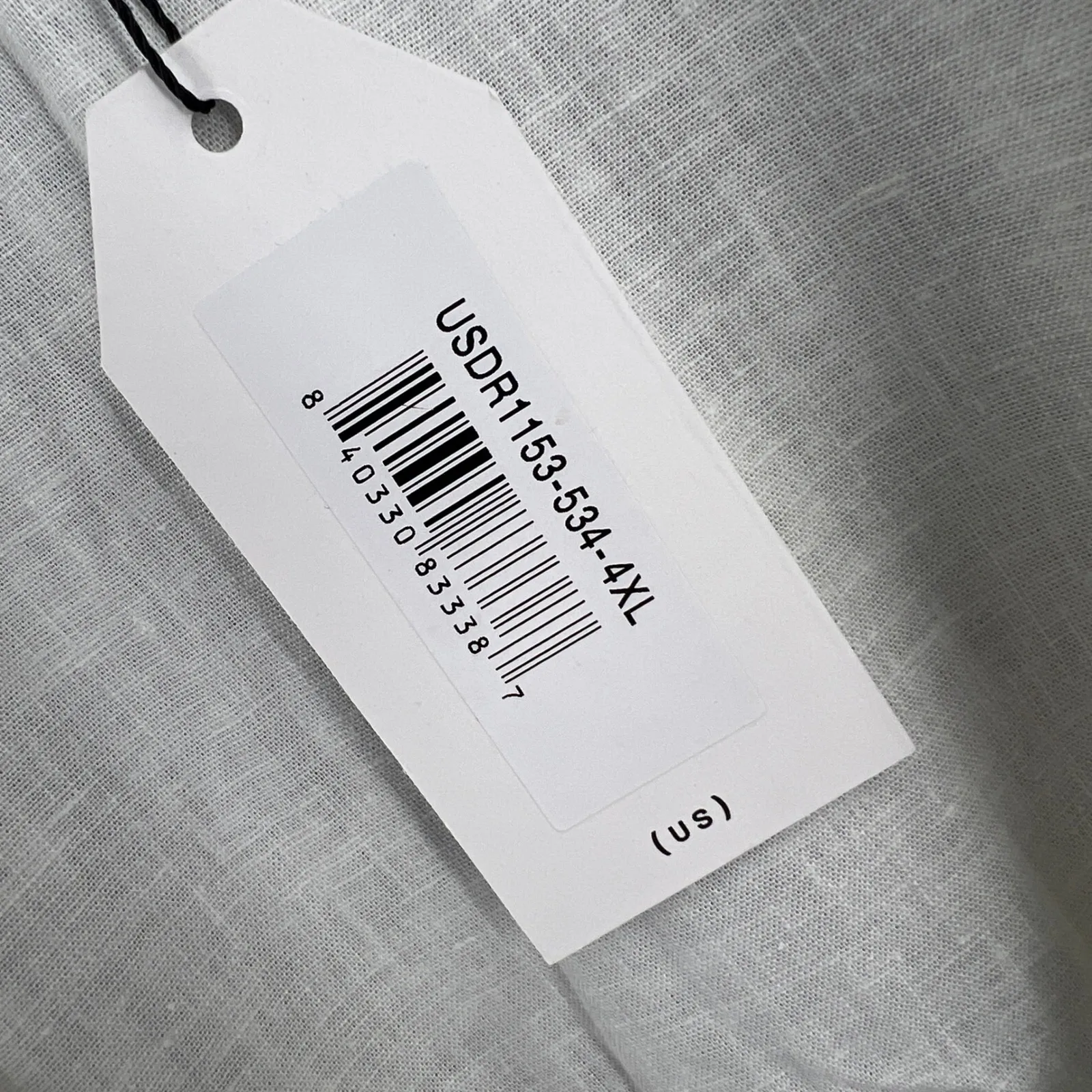 Universal Standard Wrap Dress White Linen Blend Size 4XL Plus 38-40 New - Image 4