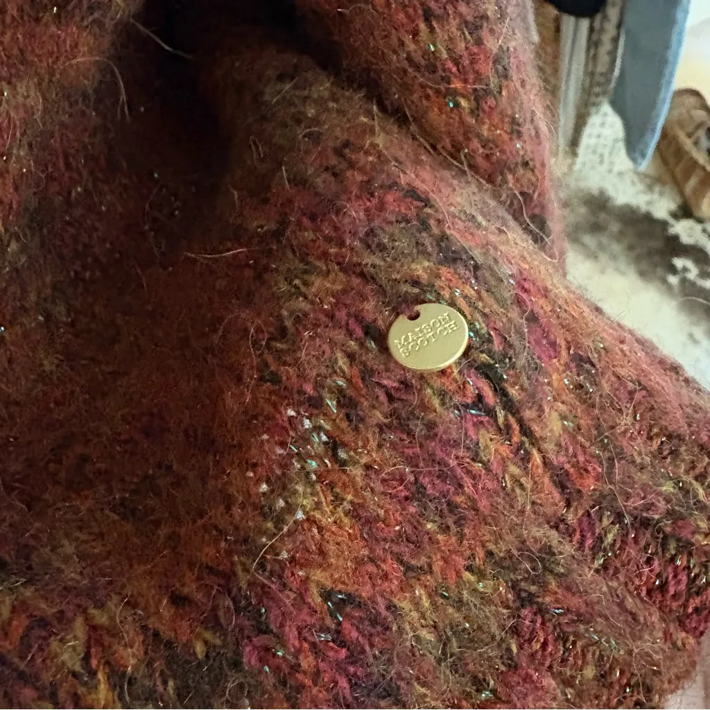 SCOTCH & SODA Wool Blend Pull Over Knit Sweater V Neck Size Extra Small - Image 4