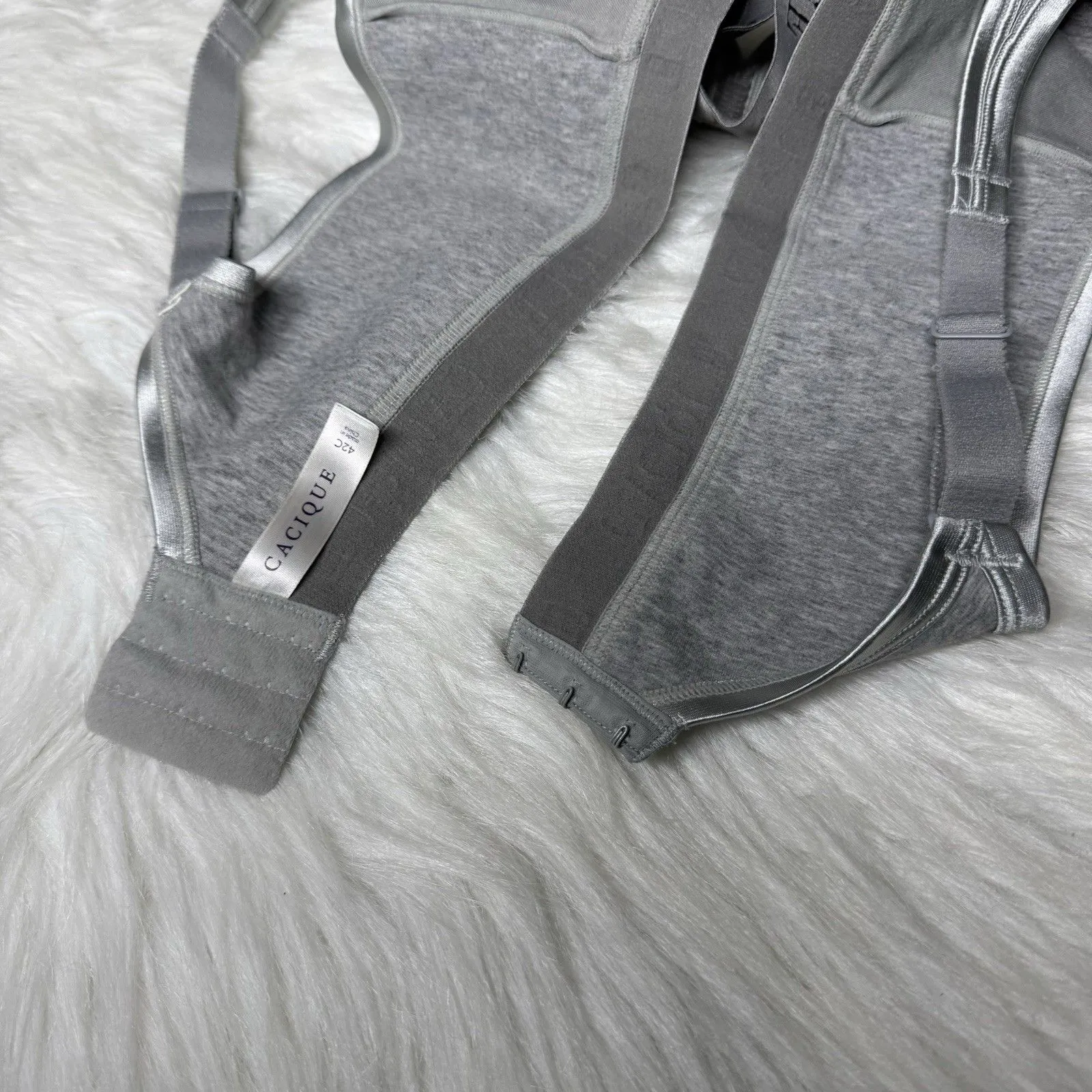 Cacique Bra 42C Unlined Full Coverage No Wire Grey Sport‎ - Image 8