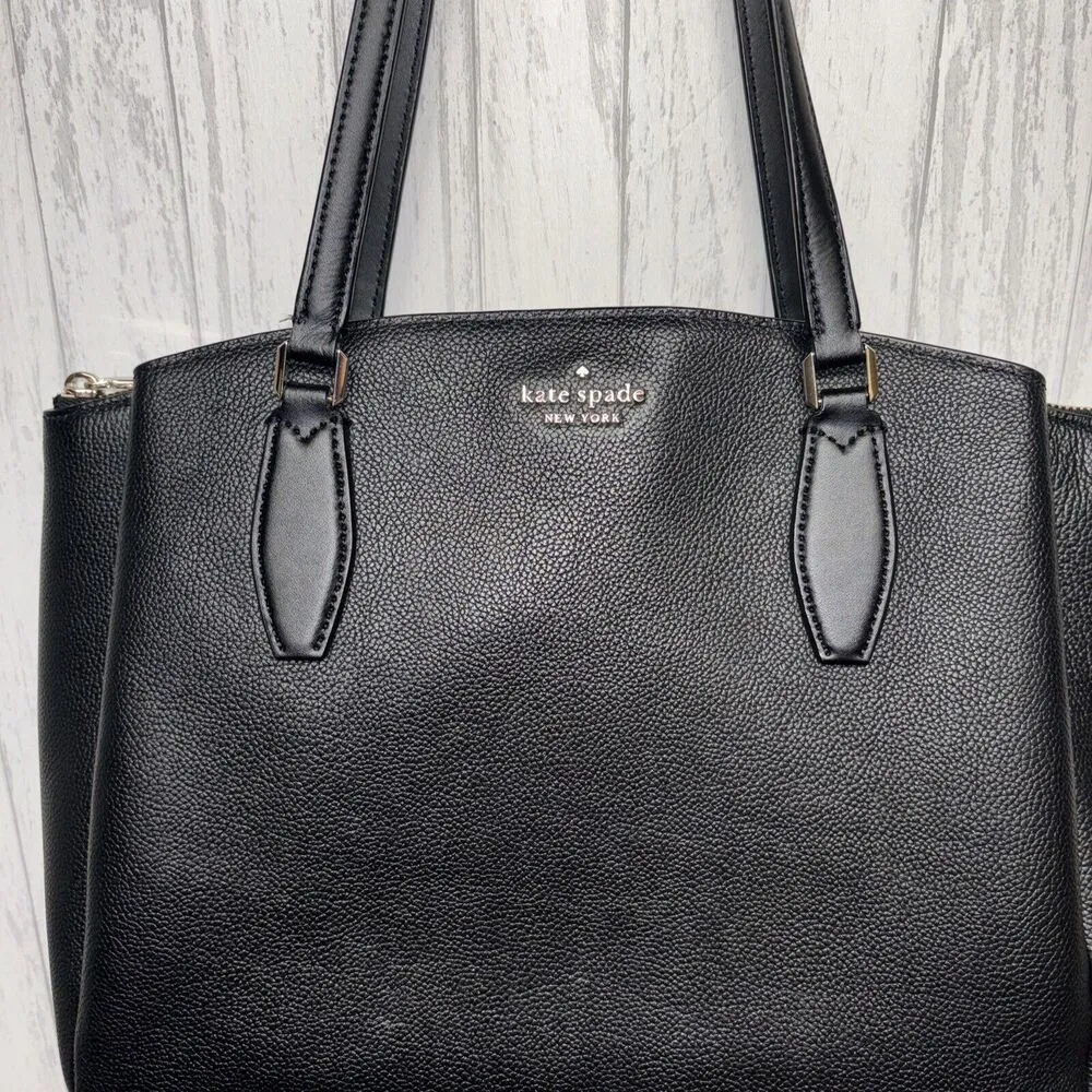 Women’s Kate Spade Monet Large Triple Tote Black Flawed - Image 2