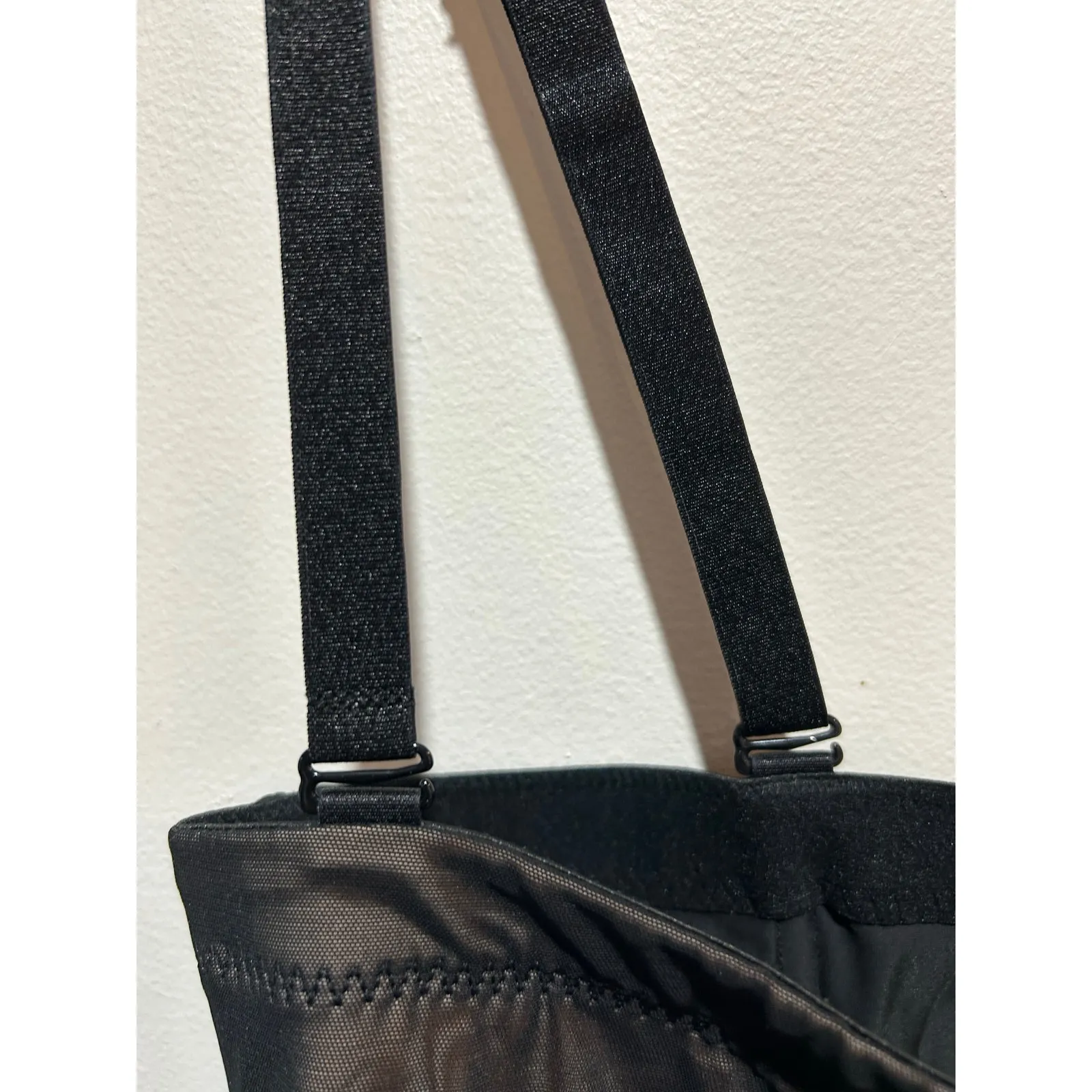 Honeylove Super Power mid thigh shortall shape wear size XL removable straps Black - Image 7