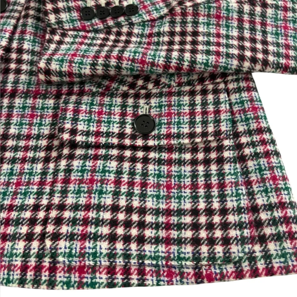 Talbots Wool Blazer Jacket Houndstooth Plaid Preppy Pockets Womens 16WP NWOT - Image 6