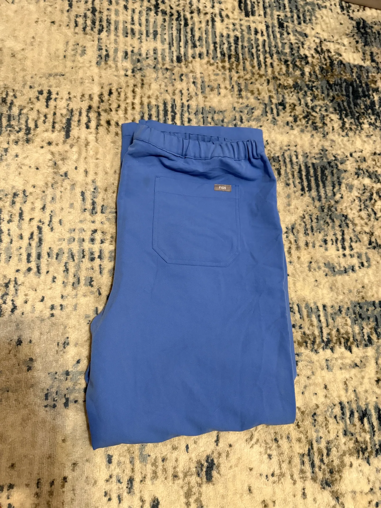 FIGS High Waisted Livingston Basic Scrub Pants, Cecil Blue Size XL - Image 2