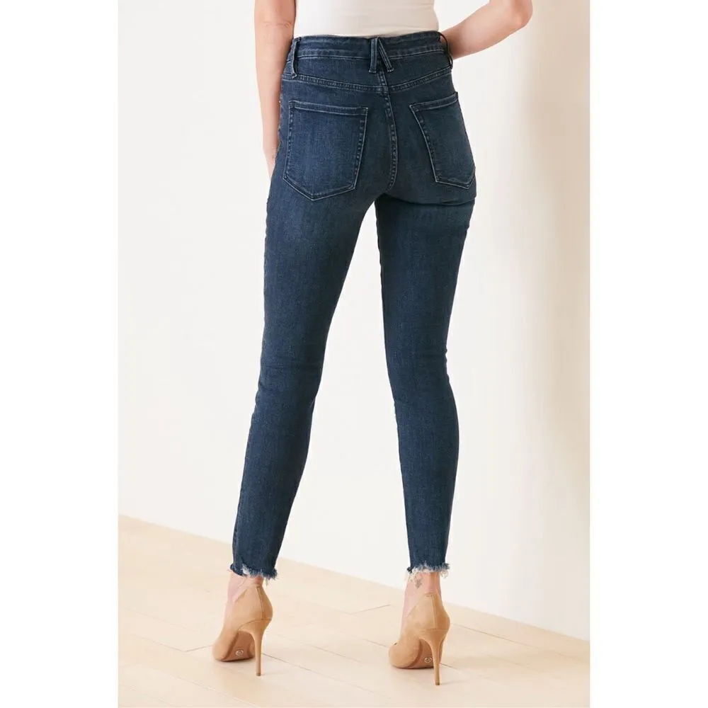 Good American Good Legs High Rise Skinny Stretch Raw Hem Jean Sz 29 - Image 12