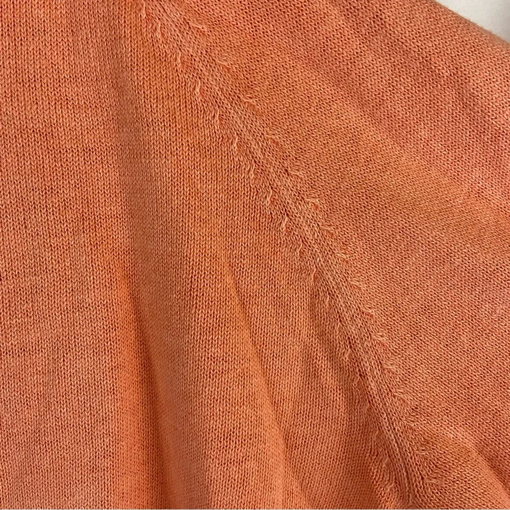 NEW PBJ Blues Orange Acid Wash Denim Collar Button Front Tunic Sweater Size XL - Image 7