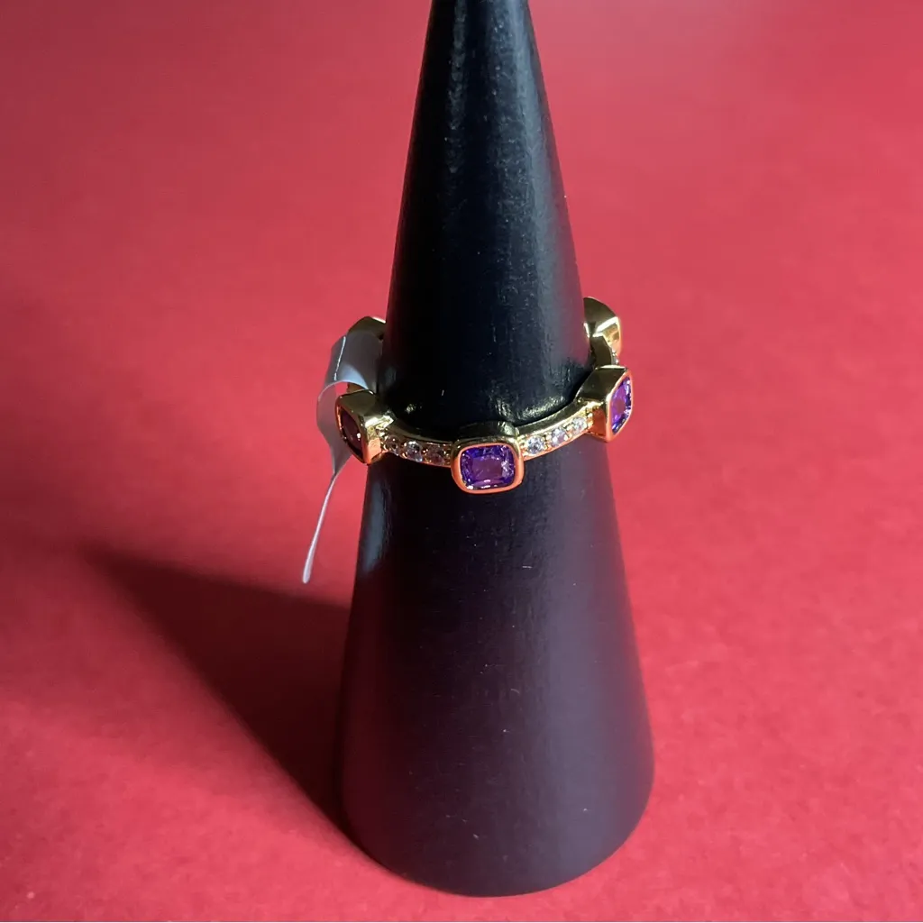 Bomb Party RG18500 “That’s So Me” Cubic Zirconia on Gold Plating Size 7 Ring NWT - Image 2