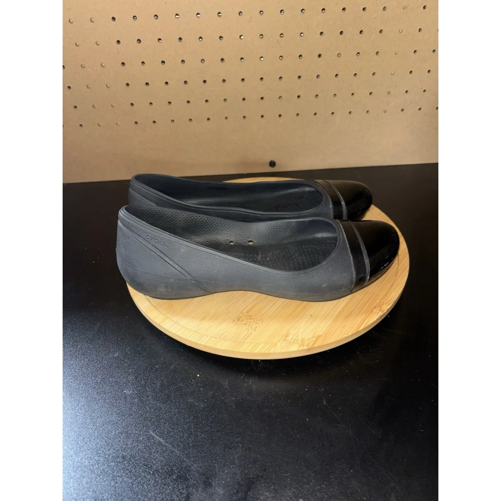 Crocs Womens Brynn Ballet Flats Shoes Black Slip On Round Toe‎ Comfort Sz 8 - Image 8