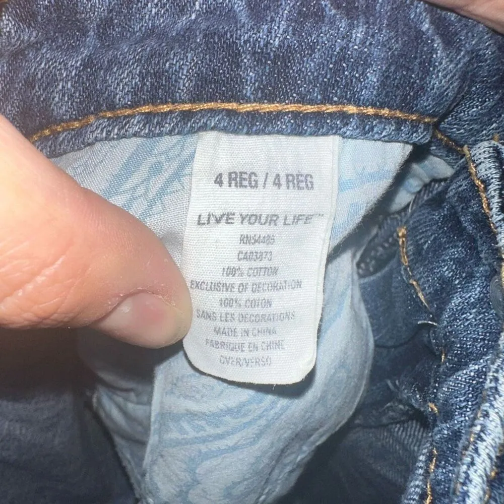 American Eagle  distressed size 4 denim Bermuda shorts - Image 2