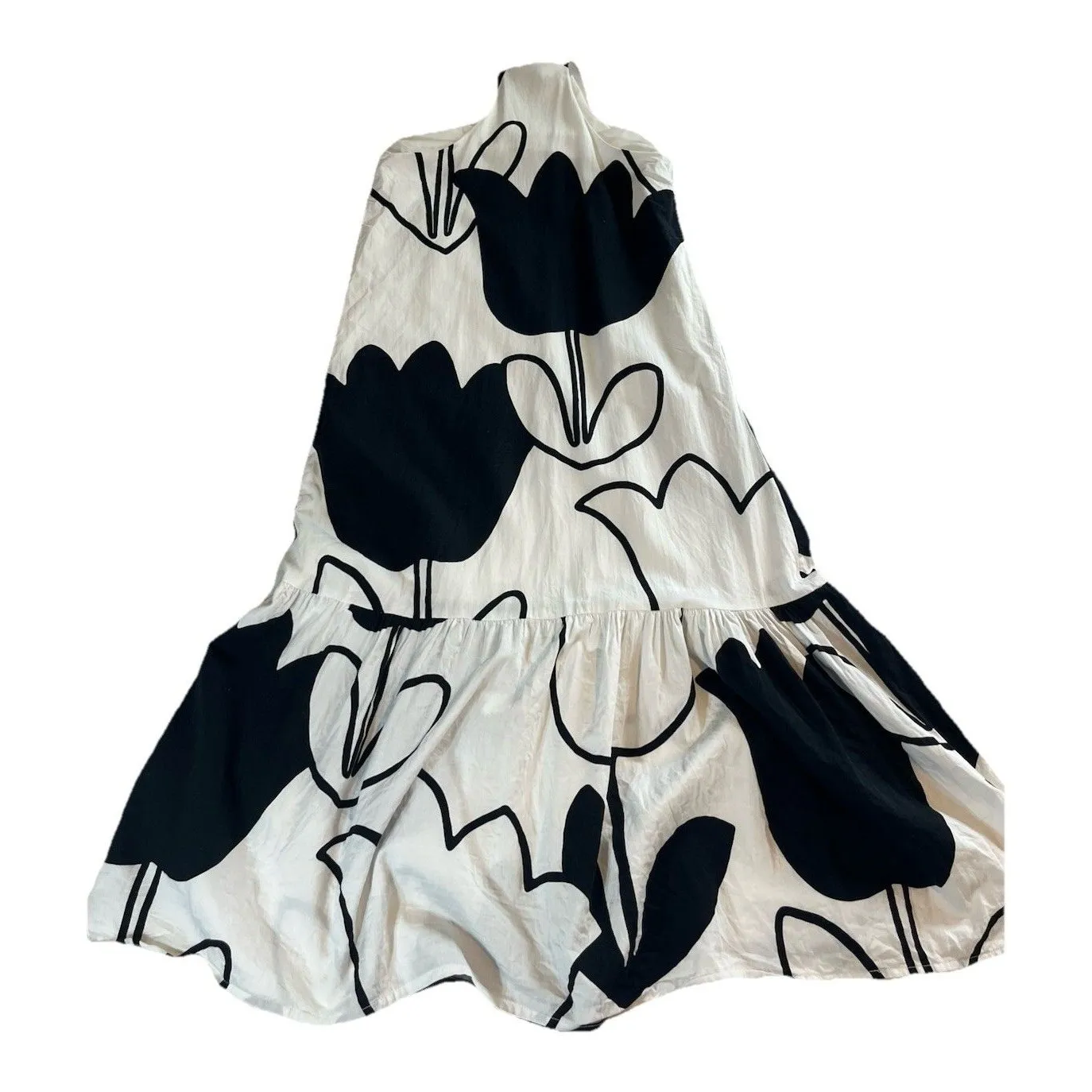 ANTHROPOLOGIE ZOLA PRINTED RUFFLE HALTER MIDI DRESS by COREY LYNN CALTER XS - Image 4