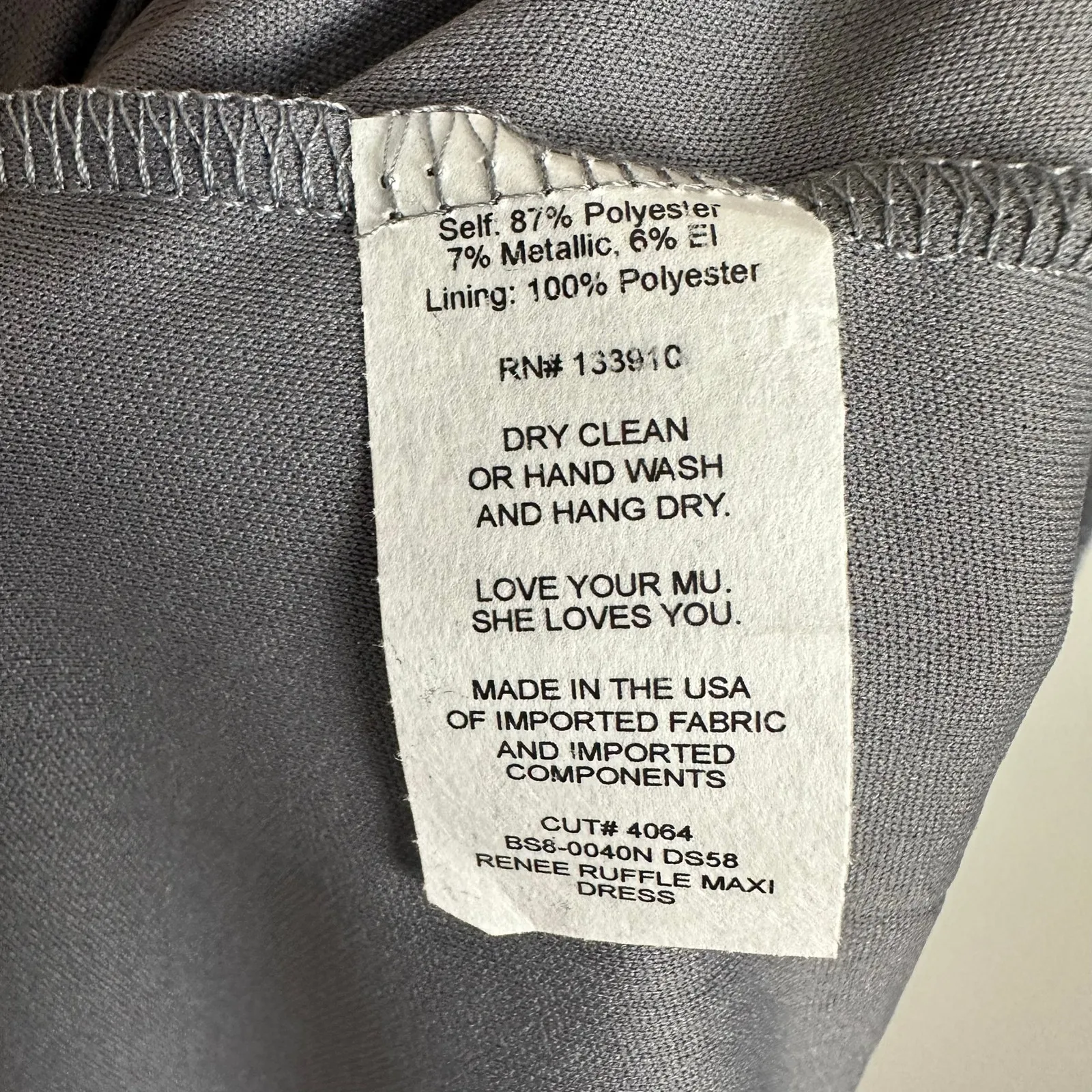 Show Me Your Mumu Renee Maxi Ruffle Dress Dancing Queen Shine Smoke Sz Small NWT - Image 13