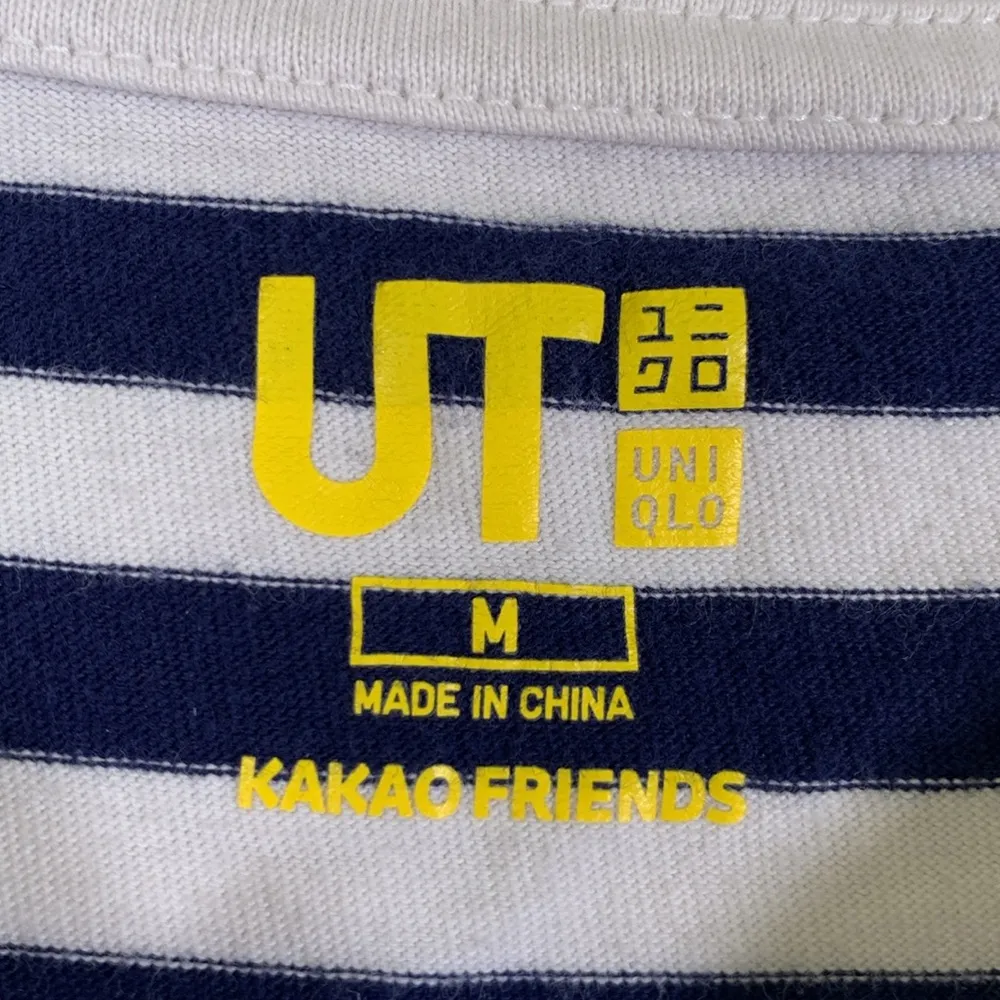 Uniqlo Navy White Kakao Friends Collaboration Extreme Movie Size Med EUC #2825 - Image 2