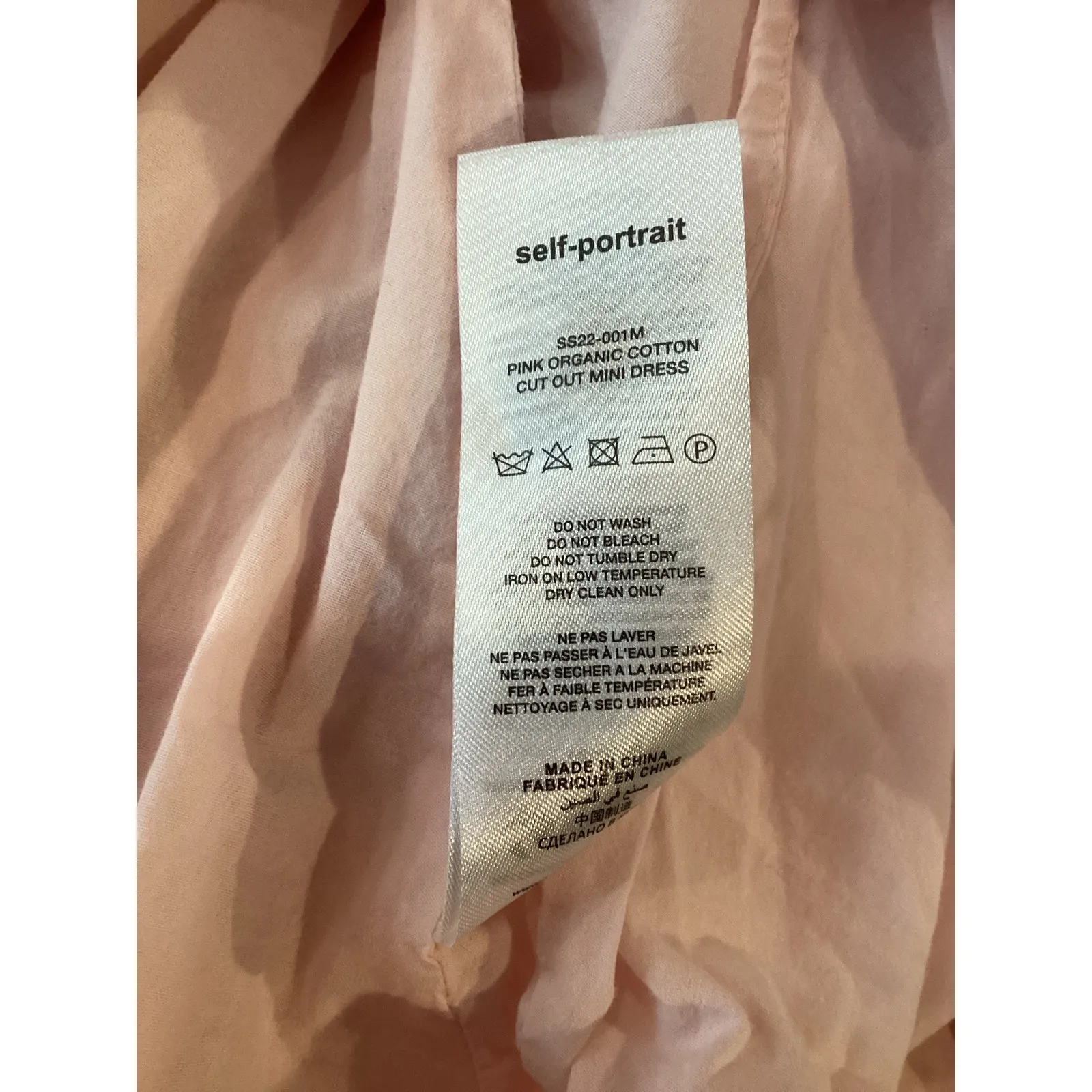 Self Portrait cut out shortsleeve flare shift mini dress powder pink cotton 10 - Image 9