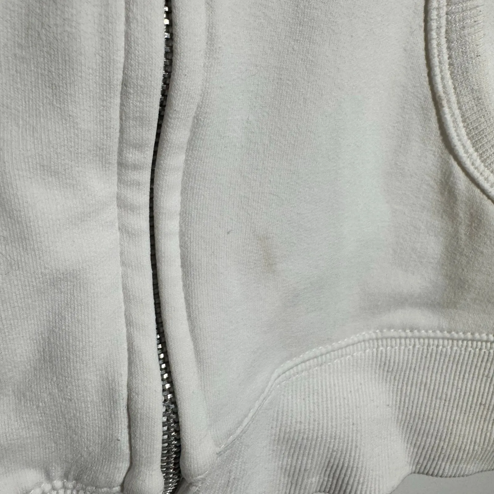 BCBGMaxAzria Y2K Bling Vintage Full Zip Sweatshirt Women M White Bedazzled Track - Image 3