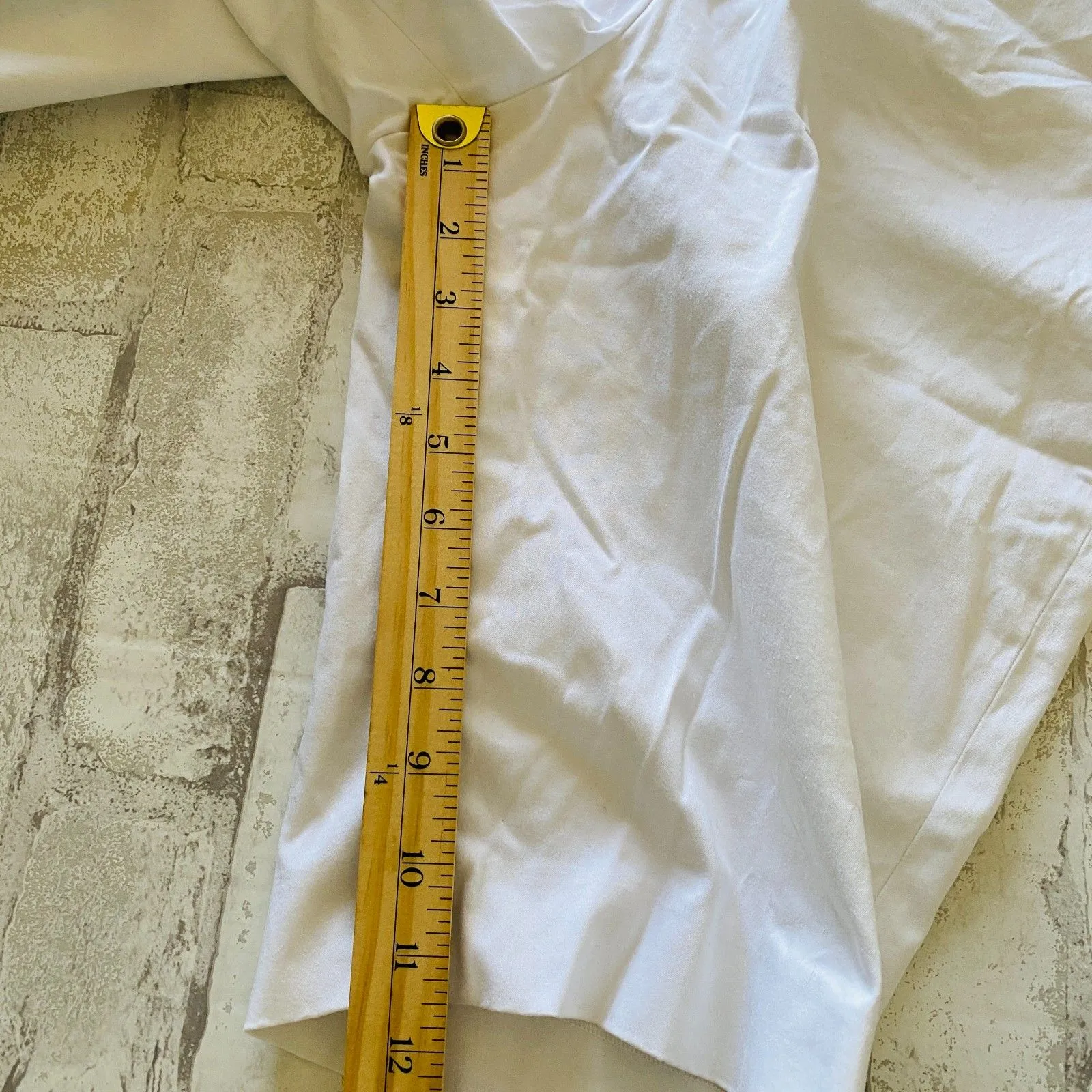 Pendleton Modern White Cotton Stretch High Rise Bermuda Pockets Summer Shorts 6 - Image 8