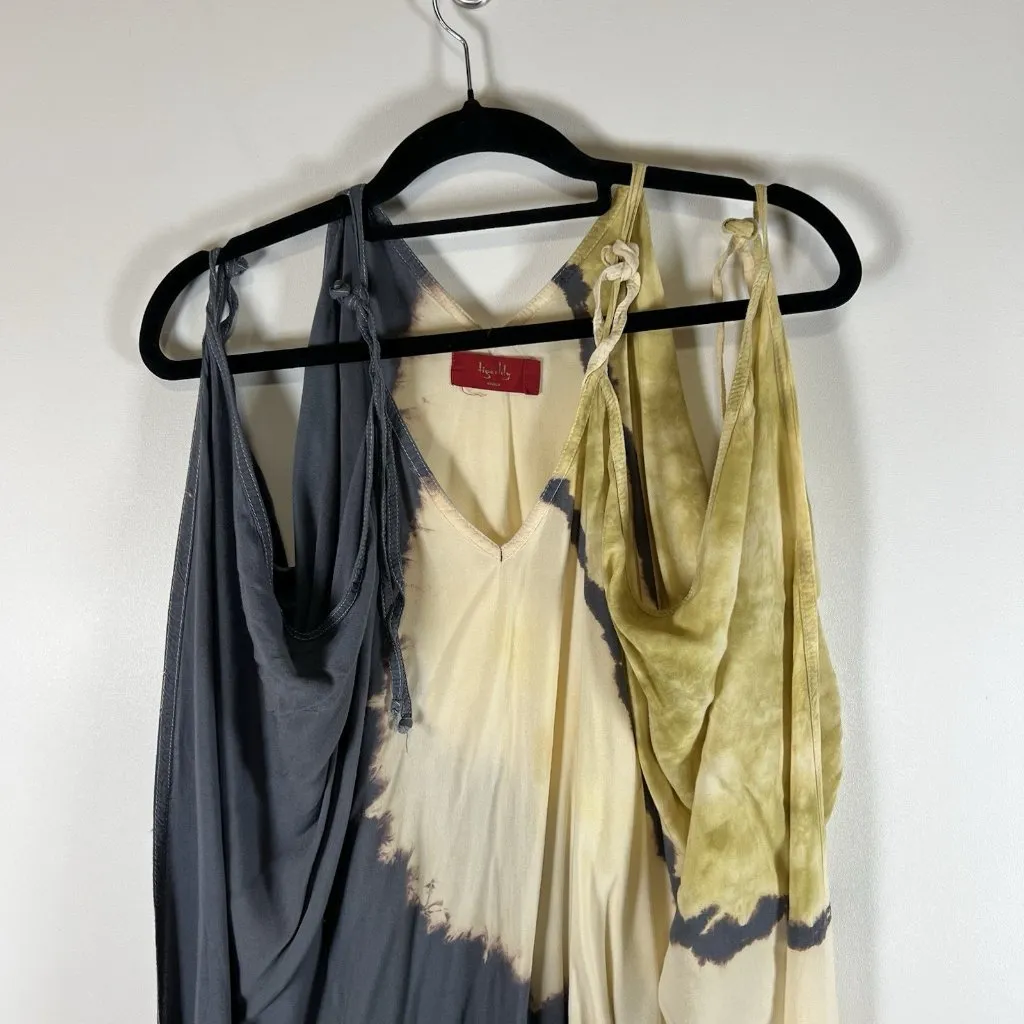 KY's Tie Dye Maxi Dress V Neck‎ Sleeveless Casual Flowy Sundress - Image 5