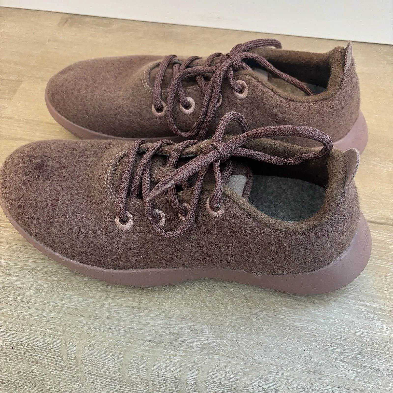 Allbirds Wool Runners Women's 8 Wide Mauve Heather Merino Wool Sneakers - Image 6