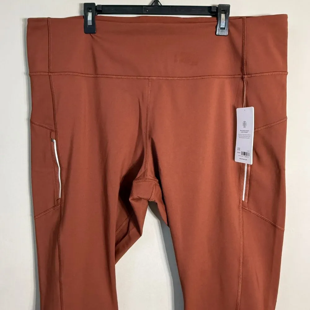 Athleta Rainier High Rise Legging Women's 3X Brown Active Workout Athletic Plus - Image 7