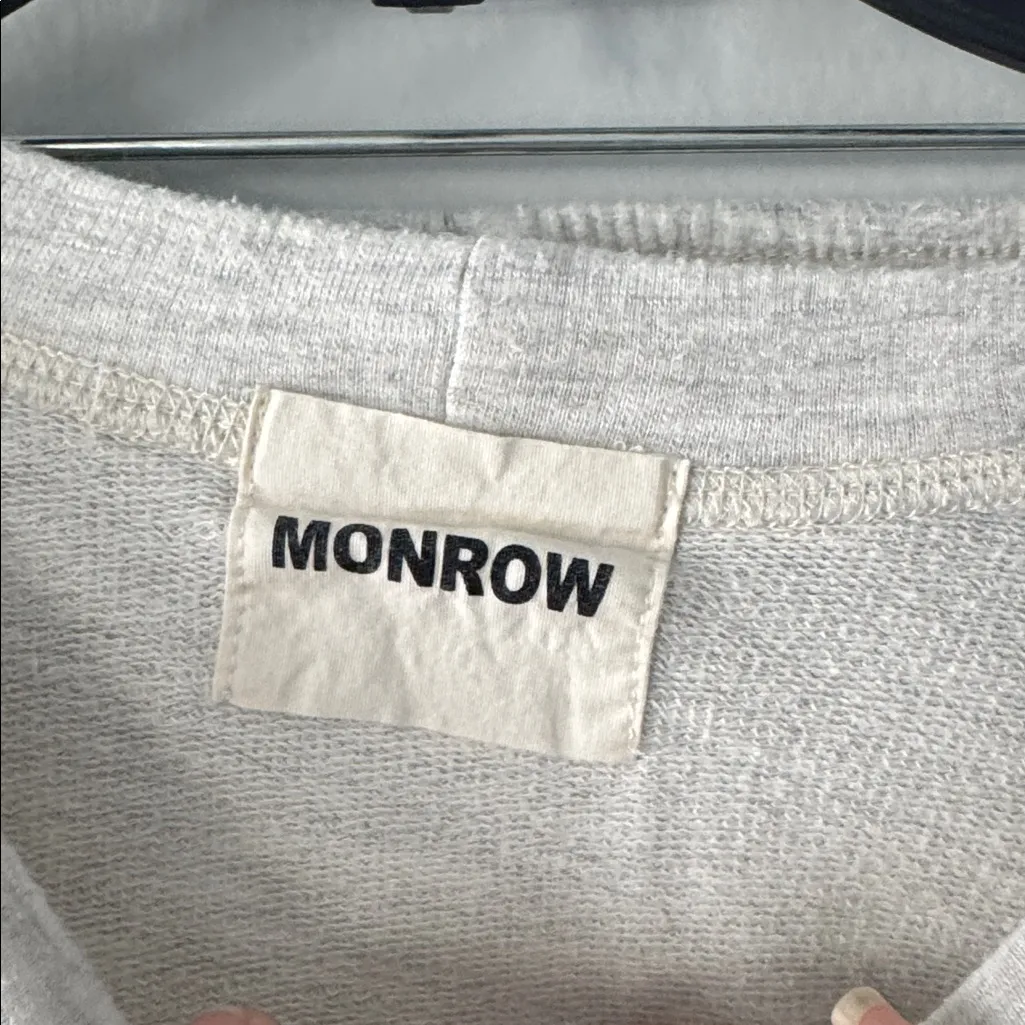 Monrow Women's 2 Piece Jogger Set Size M Loungewear Travel Vacation Dorm Revolve Gray Size M - Image 2