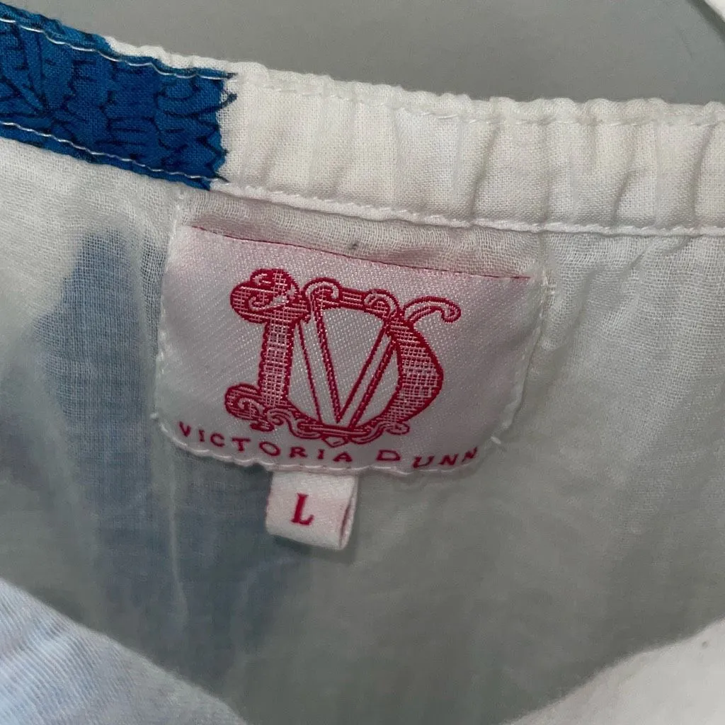 Victoria‎ Dunn Womens Floral Sleeveless King Street Maxi Dress French Blue Large - Image 6