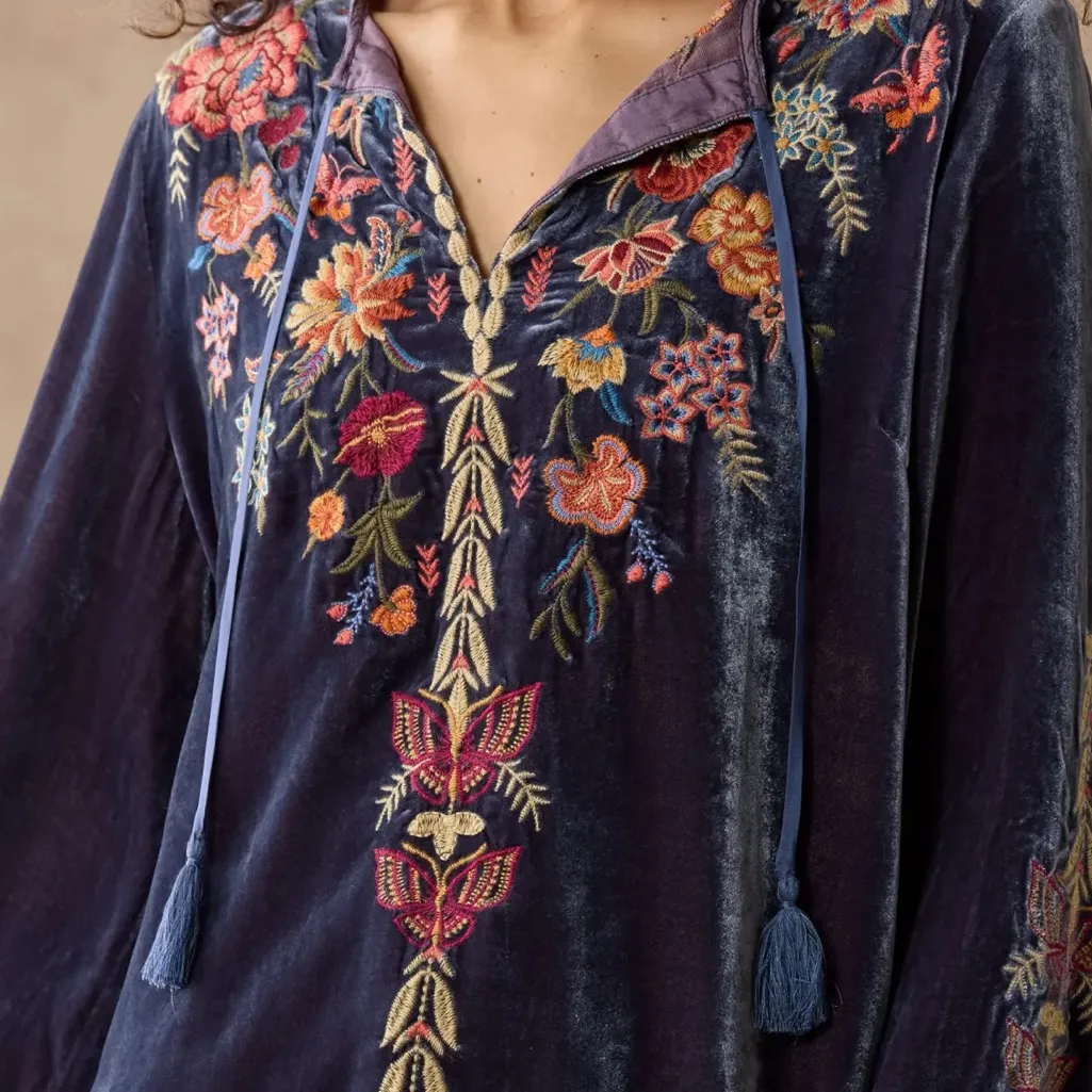 Johnny Was - Taline Embroidered Velvet Top - Image 3