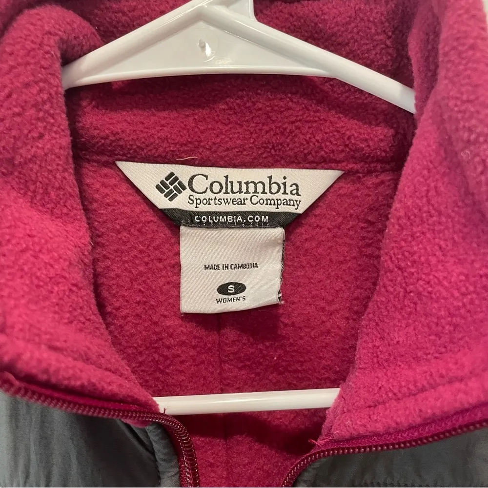 Columbia Jacket Womens Small Purple Gray Fleece Full Zip Outdoors Camping Hiking - Image 4