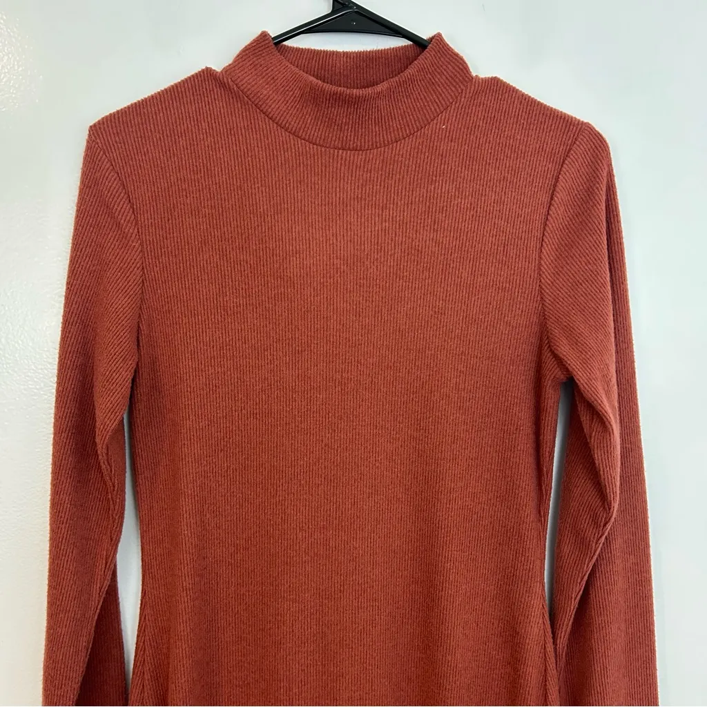 NWT Wild Fable Cowl Neck Long Sleeve Brown Midi Length Sweater Dress Size Medium - Image 11