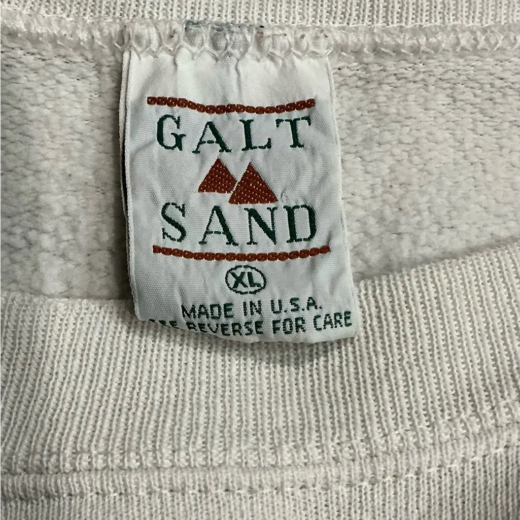 VTG University of Miami Crewneck Sweatshirt Science Magna Veritas Galt Sand XL White - Image 4