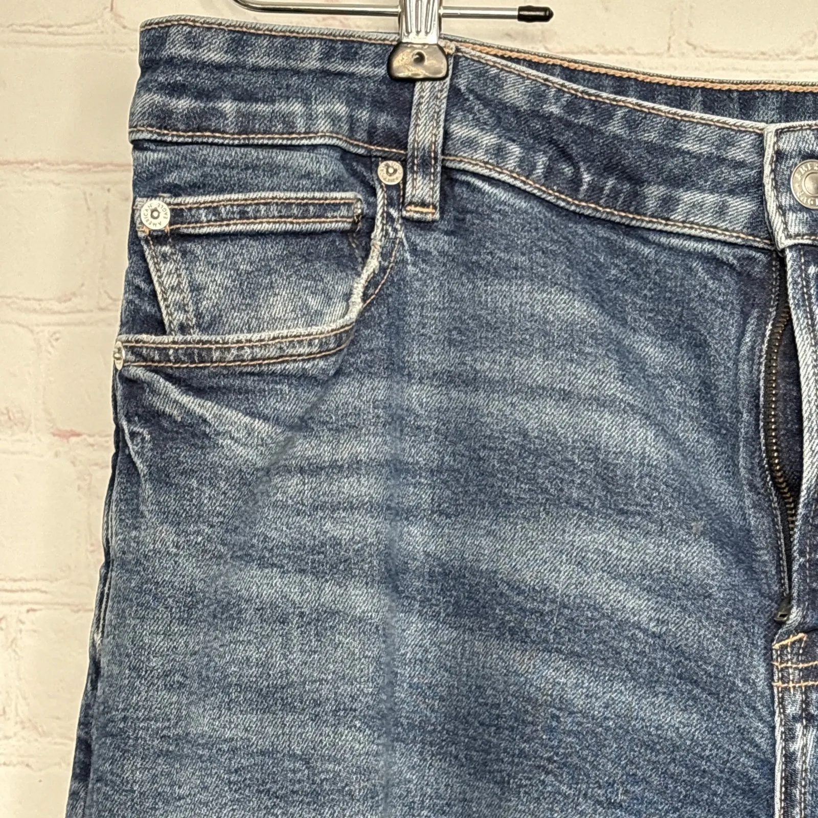 American Eagle Jeans 16 Long Low Rise Baggy Wide Leg Stretch Y2K Inspired‎ - Image 2