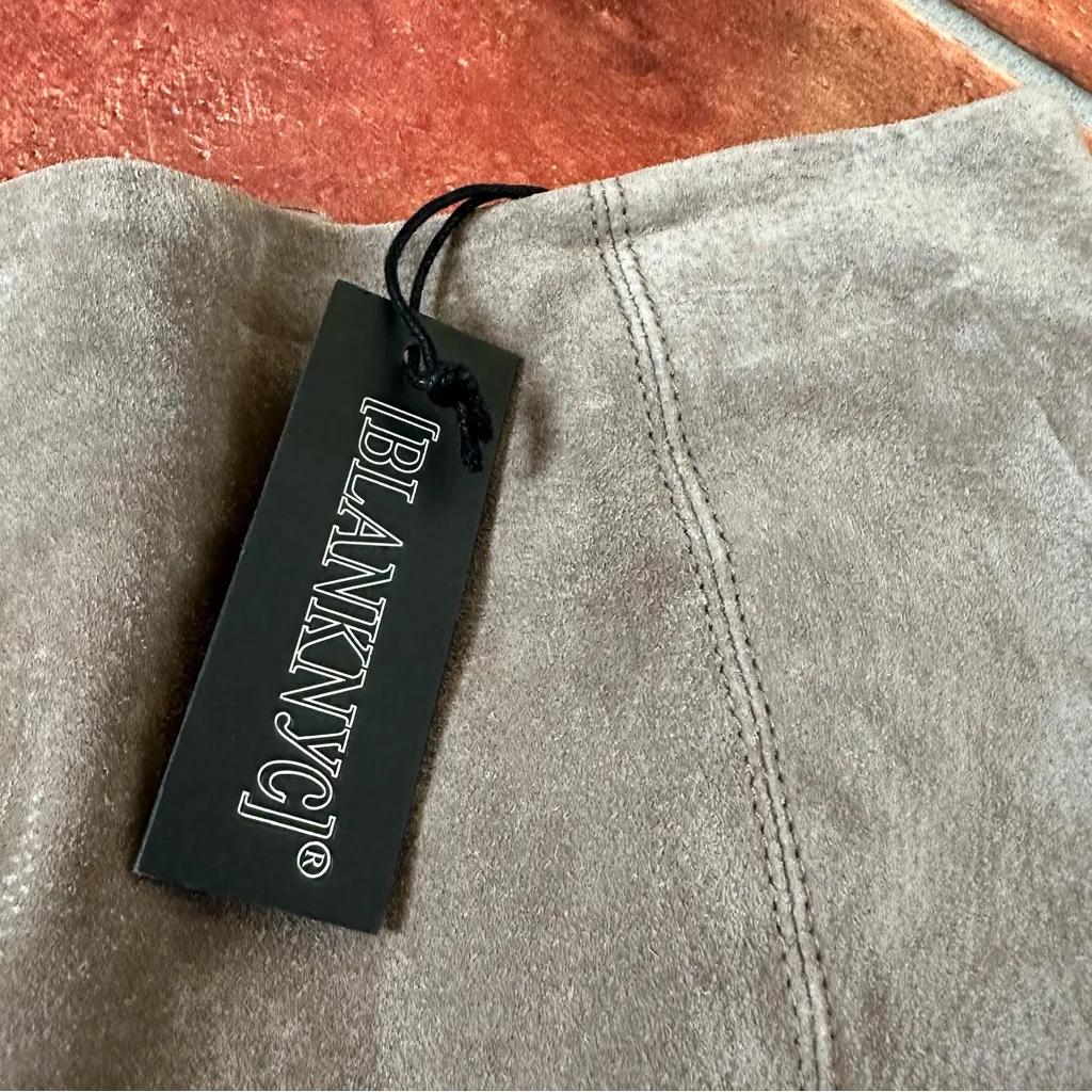 Blank NYC Tan 100% Leather Mini Skirt - Image 2