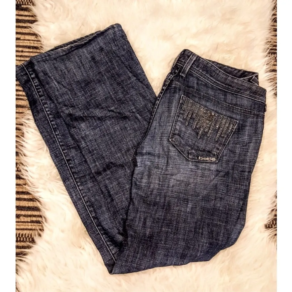 💕BEBE💕 Bedazzled Boot Cut Jeans - Image 4