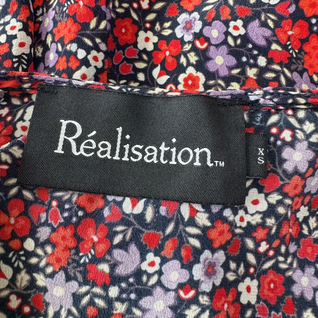 Réalisation Par Teale Wrap Silk Midi Dress Wildflower Print size XS $260 - Image 7