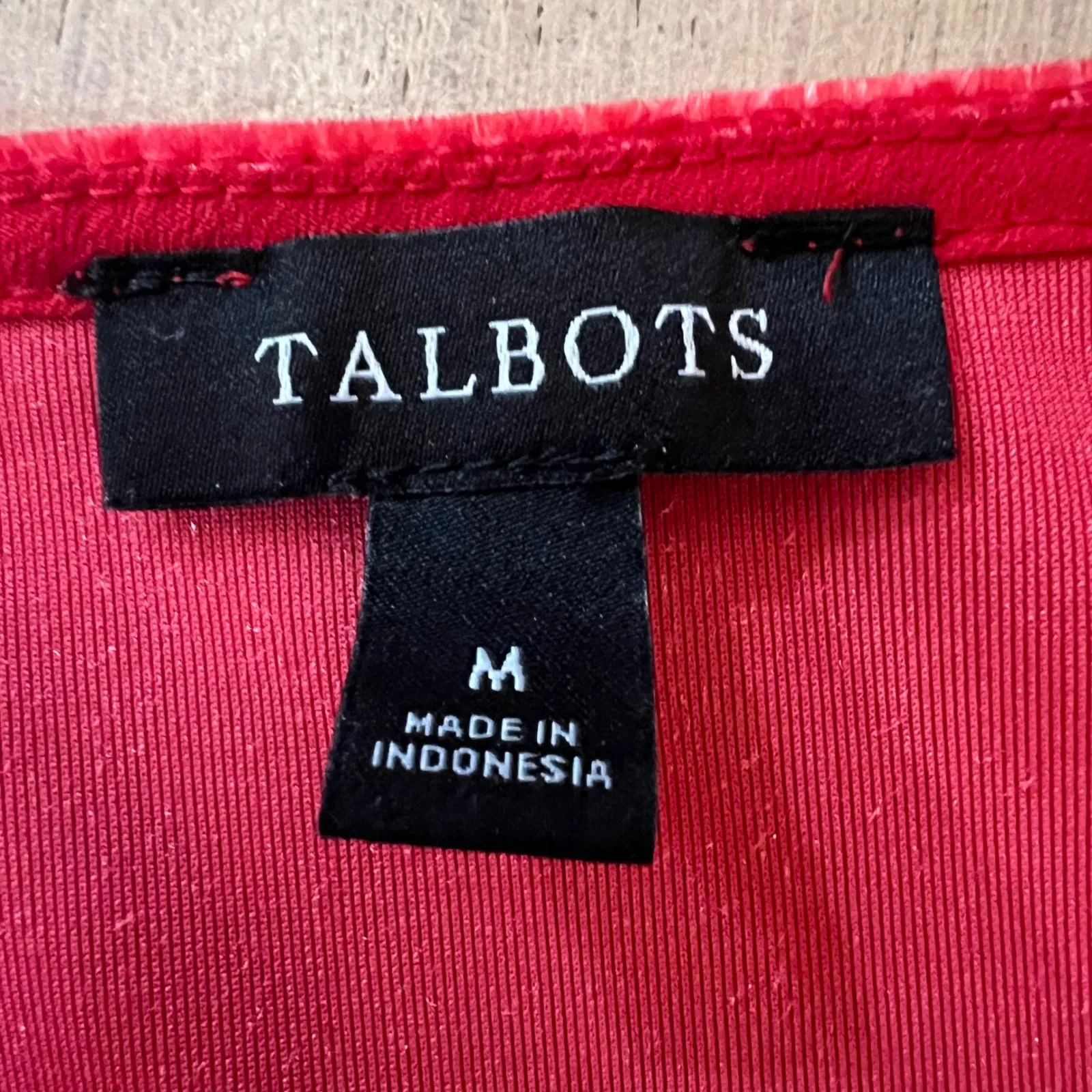 Talbots Red Velvet Tank Top Y2K Stretch Scoop Neck Sleeveless Top Party Size M - Image 7