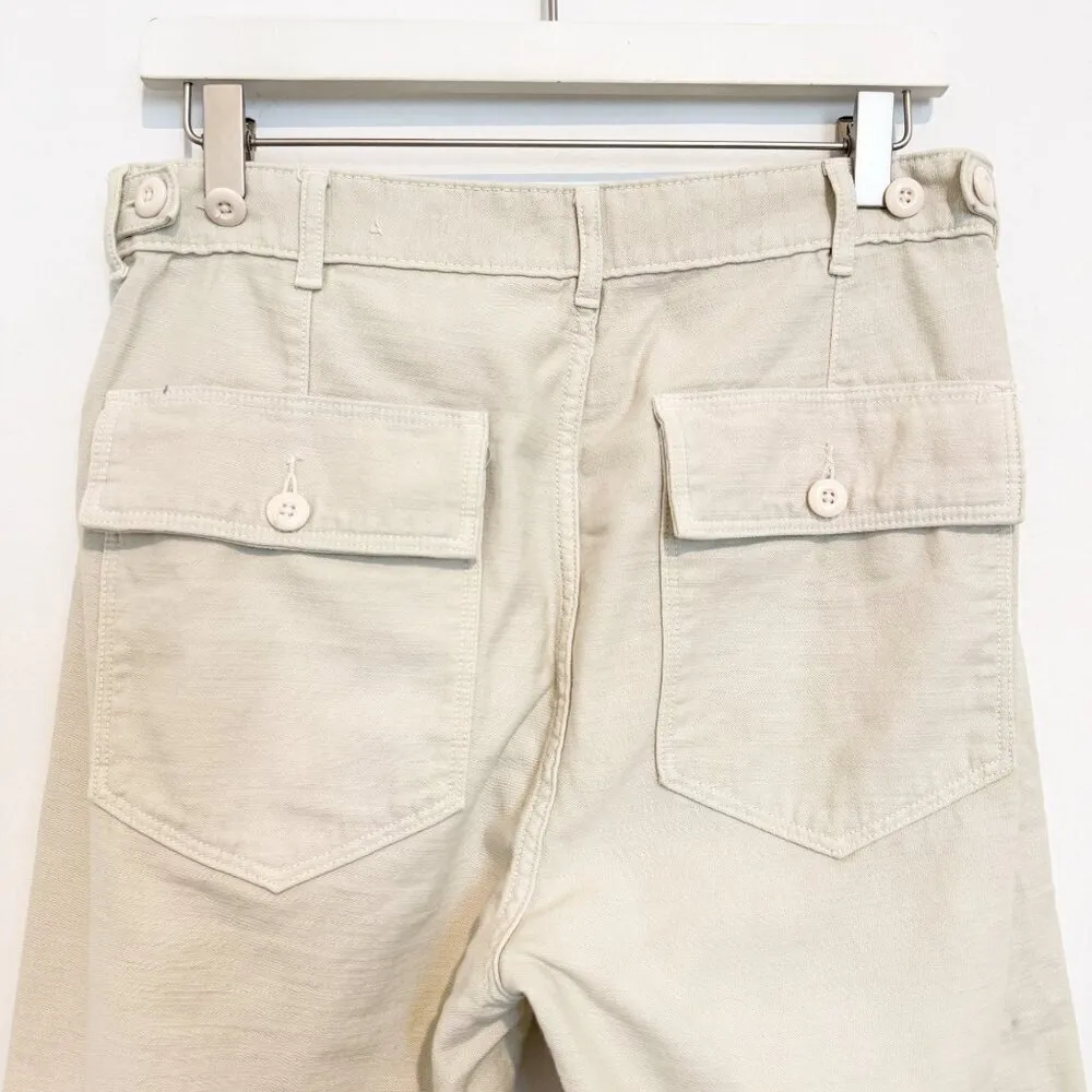 American Eagle Slouchy Carpenter Utility‎ Pants Baggy Cotton Pastel Green Size 8 - Image 9