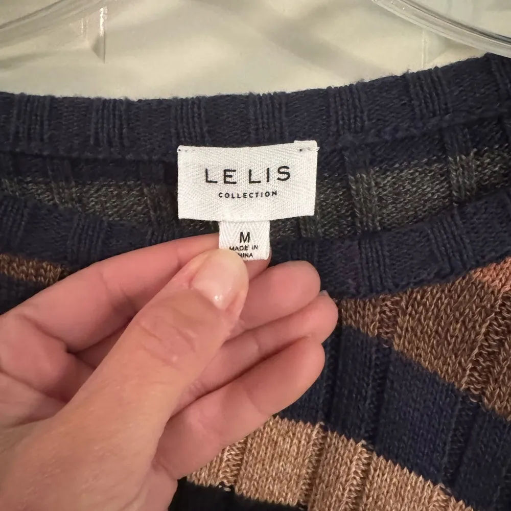Le Lis Carson Striped‎ Cropped Sweater, Medium - Image 4