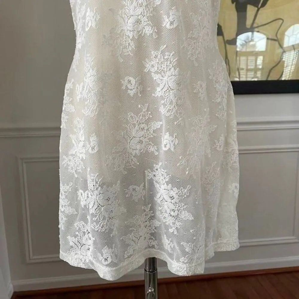 Victoria's Secret stretchy sheer lace chemise ivory Small - Image 5