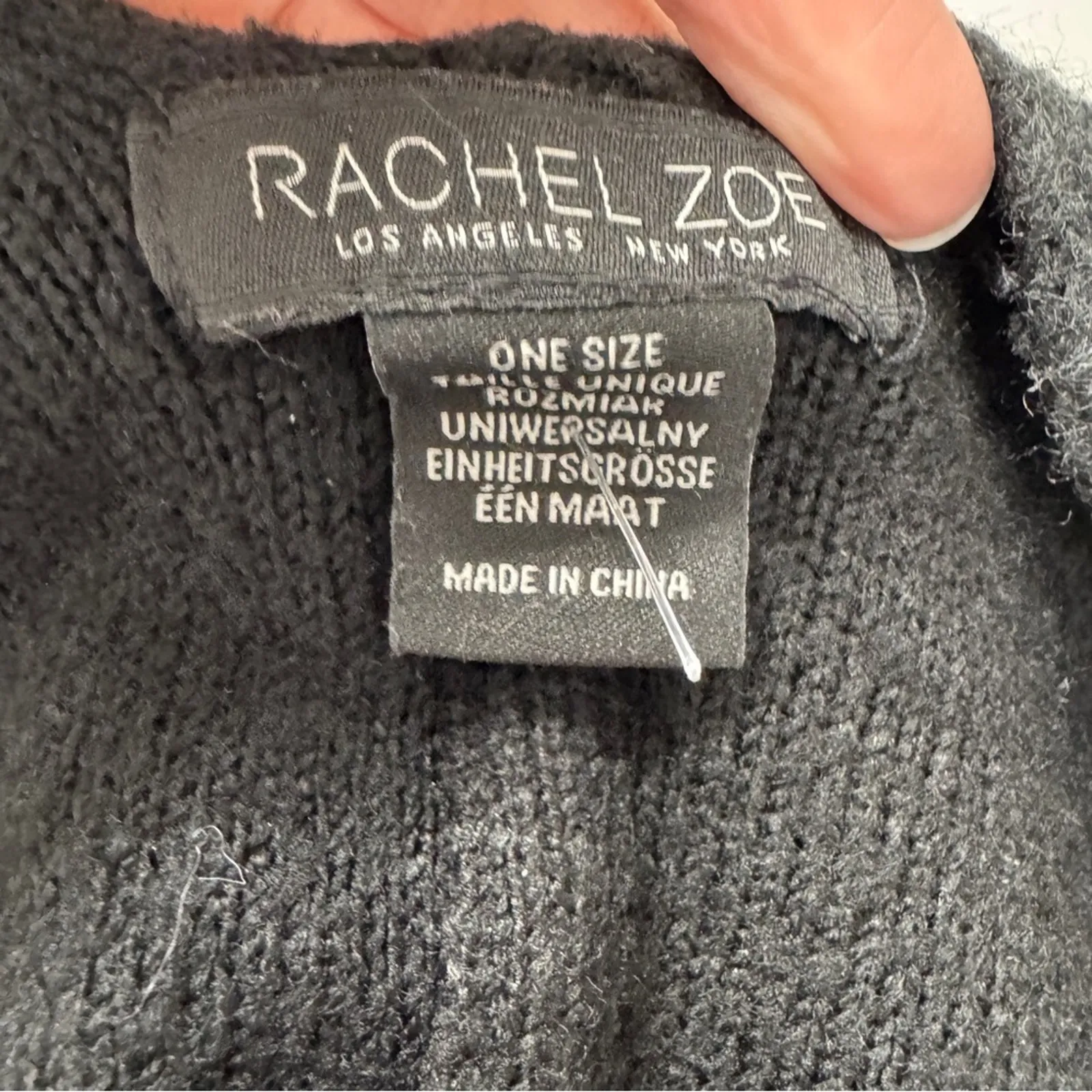 Rachel Zoe Grey Floral Print Cape Cardigan Sweater Womens OS Boho Cozy Casual - Image 6