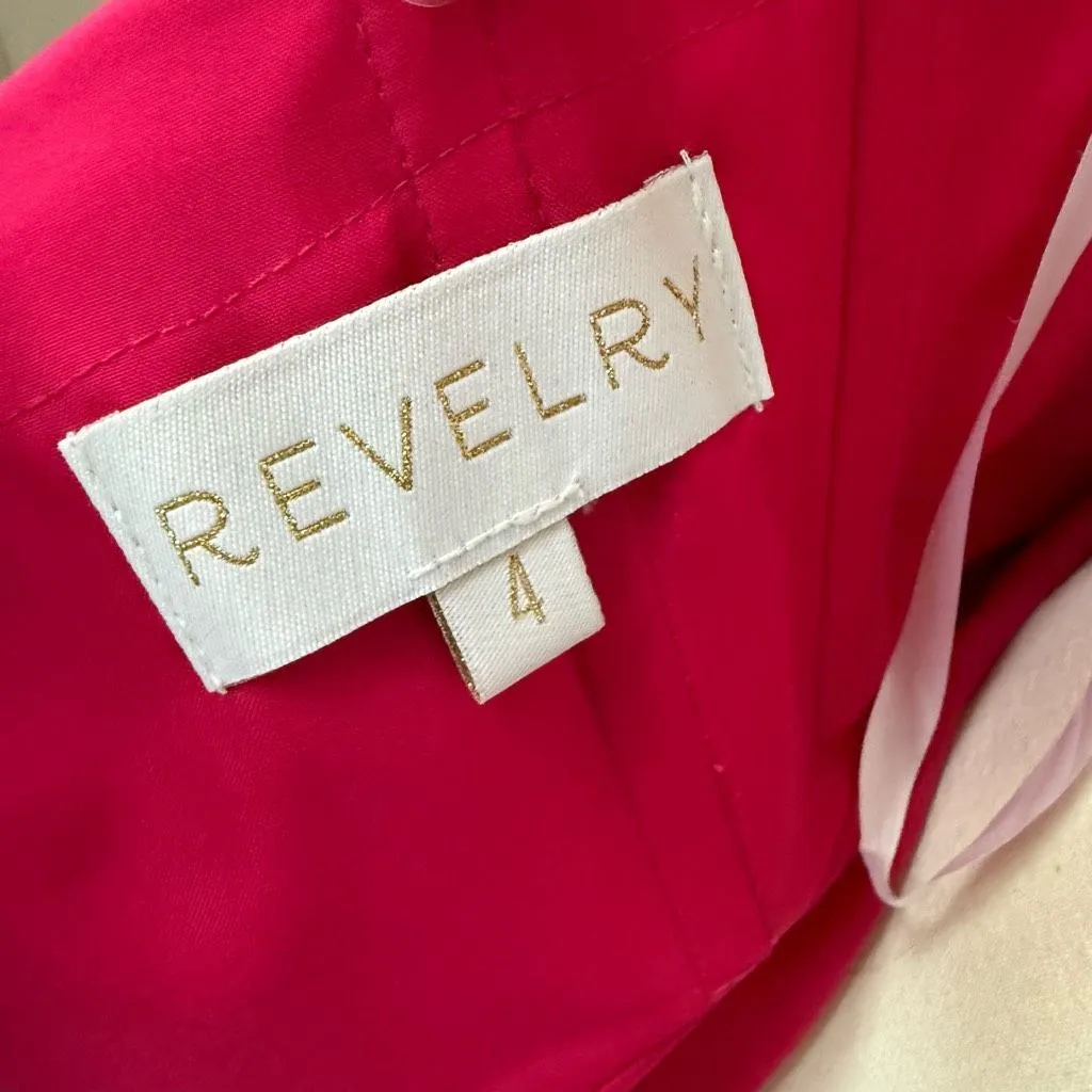 Revelry Hot Pink Tulle Formal Gown Removable Straps $200 4 - Image 11