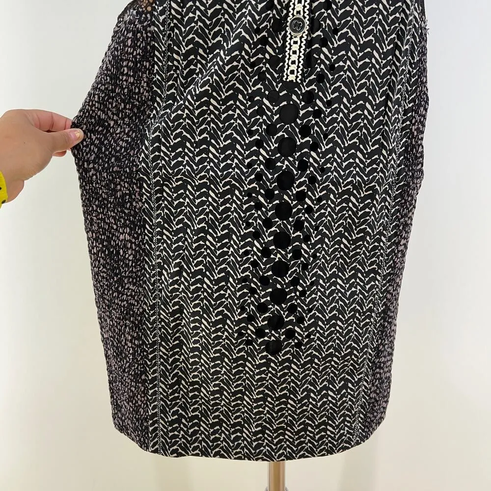 Anthropologie Beguile by Byron Lars Allusione Dress Black Lace Insert Sheath 0P - Image 8