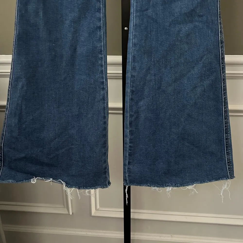 Judy Blue Flare Leg JB88611 Wide Leg Raw Hem Jeans 9/29 - Image 4
