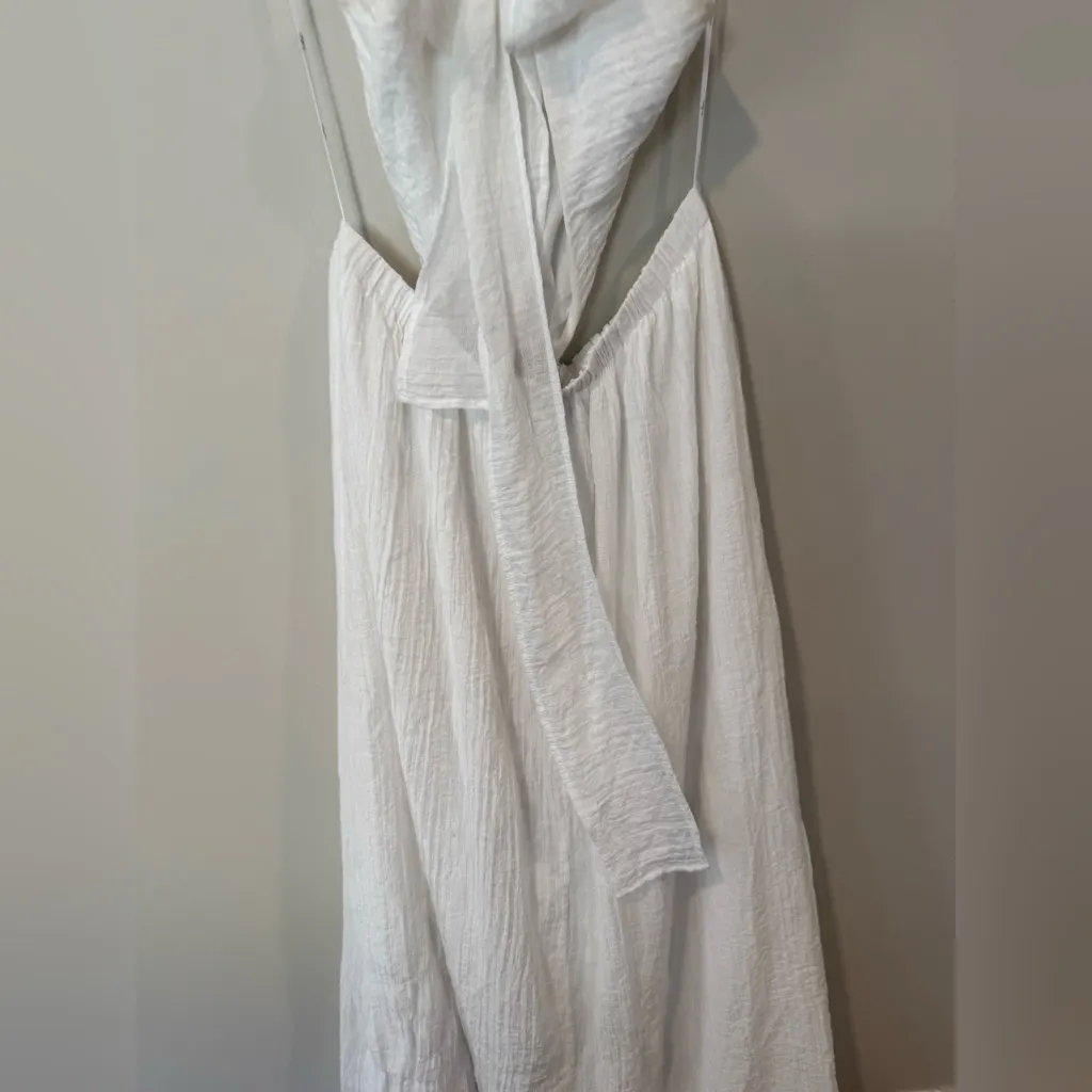 Lulus Follow Your Bliss White Maxi Cut Out Beach Dress Size XL 2241 - Image 4