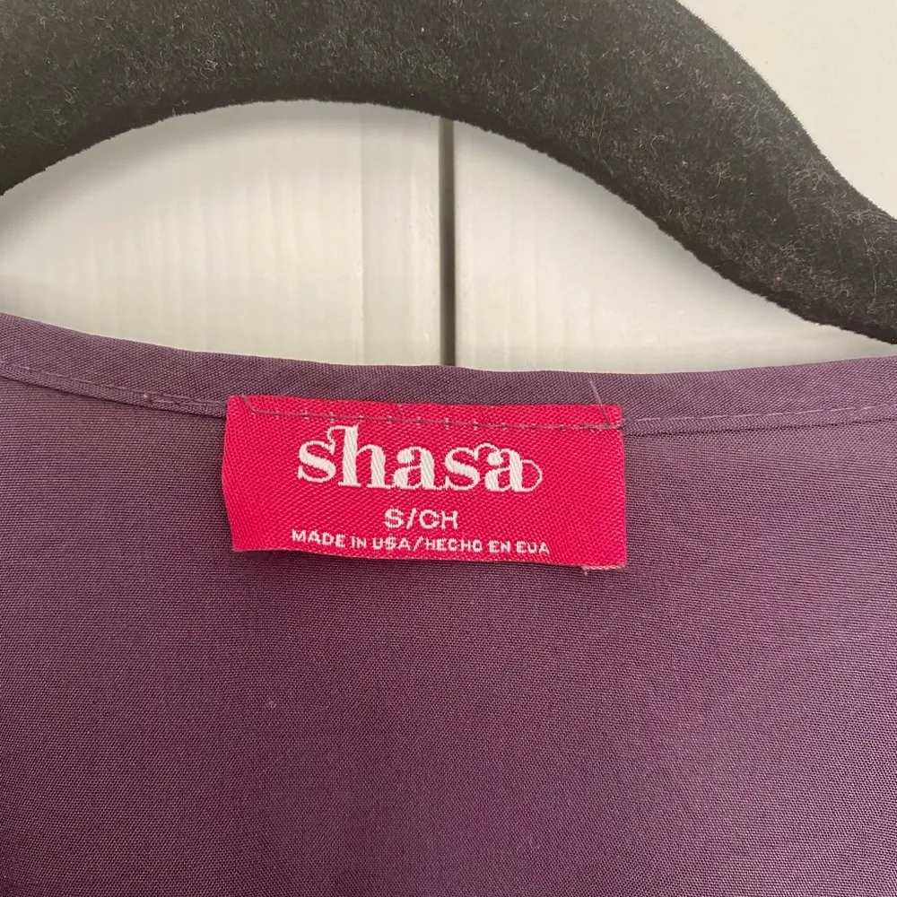 Shasa Plum Purple 3 Qtr Sleeve Blouse - Image 9