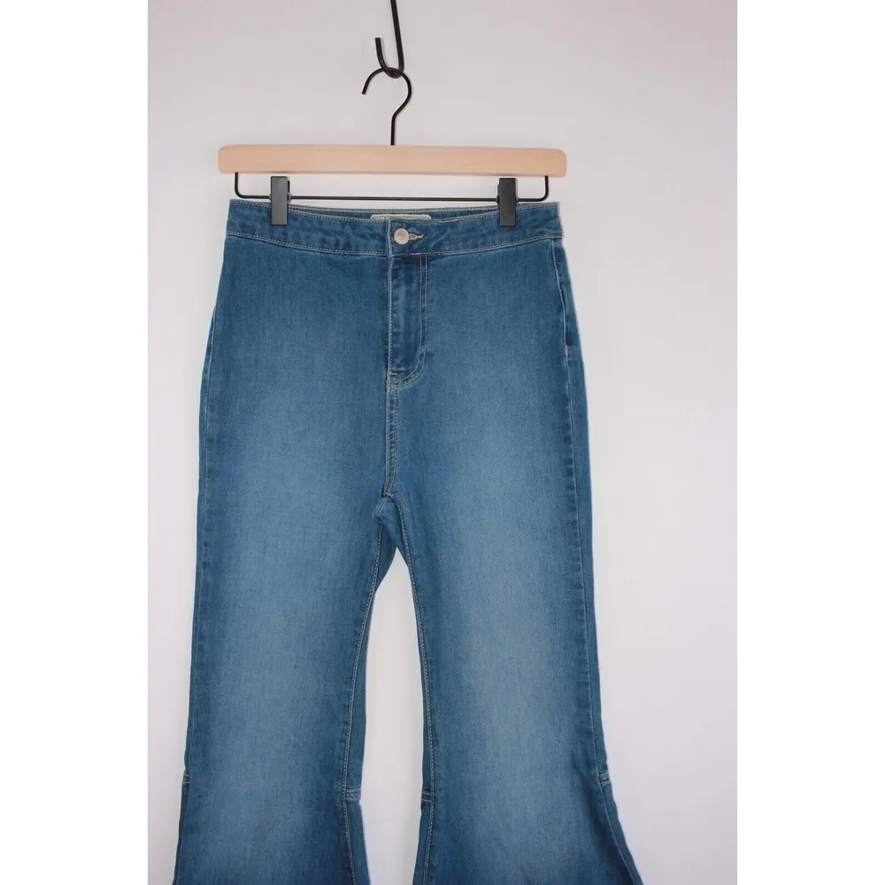 We The Free People Womens Jeans Just Float On Flare Denim High Rise Stretch 26R - Image 7