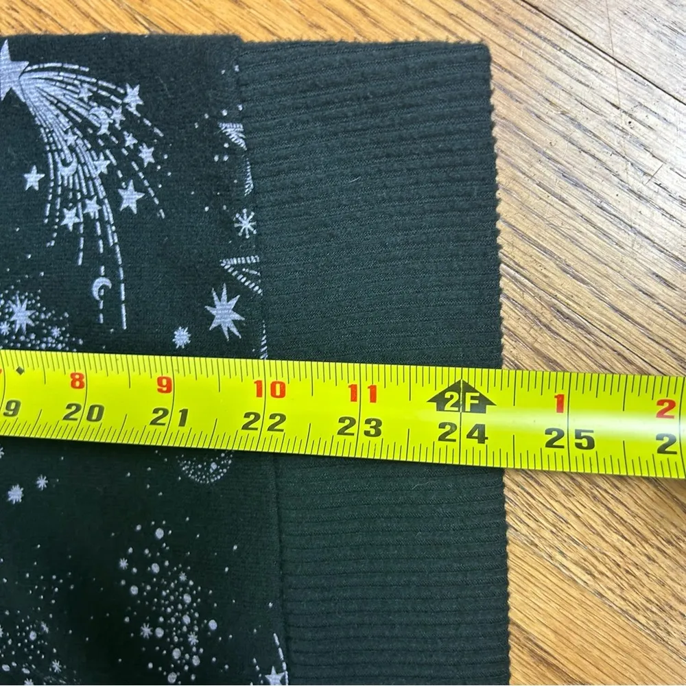 Chaser | Shirred Sleeve Mystical Star Print Whimsical Sweatshirt Size XL - Image 11